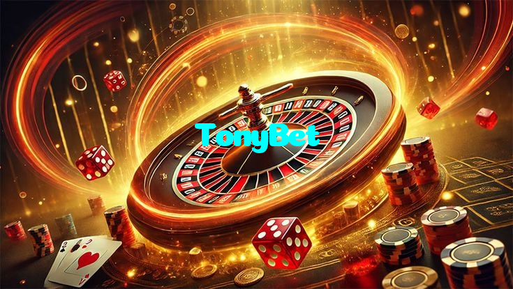 TonyBet casino presented on mobile device in Pakistan with slots and live games